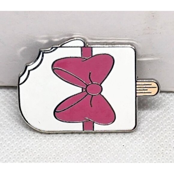Disney Pink Bow Ice Cream Enamel Pin With Bite Detail Collectible - Picture 4 of 7